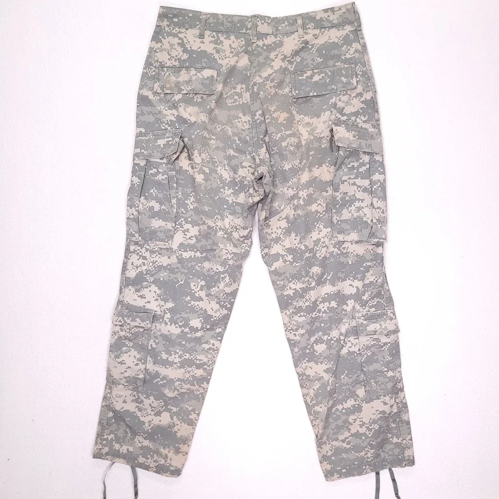 US Army ACU Digital Camo Cargo‎ Pants Medium Regular Ripstop Trousers 34x31